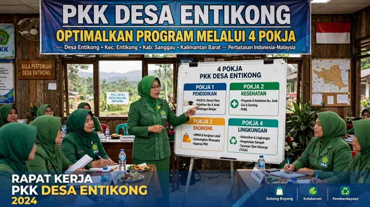 PKK Entikong Optimalkan Program Melalui Empat Pokja