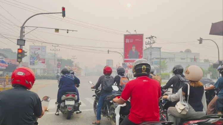Kabut Asap di Sanggau Sebabkan Udara Berbahaya dan Jarak Pandang Terbatas