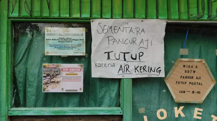 Kemarau Panjang, Objek Wisata Pancur Aji Sanggau Ditutup