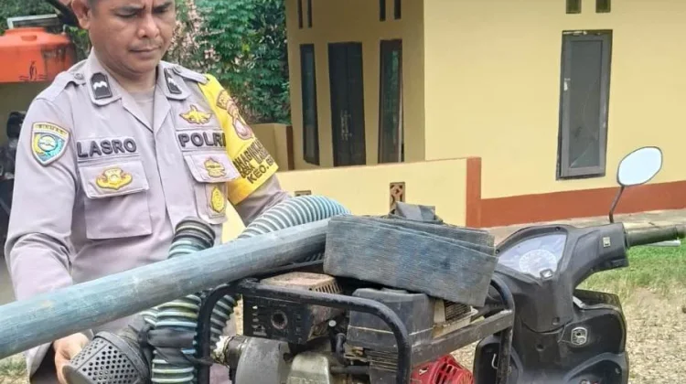 Kurangi Karhutla, Polsek Beduai Modifikasi Motor Pemadam Api