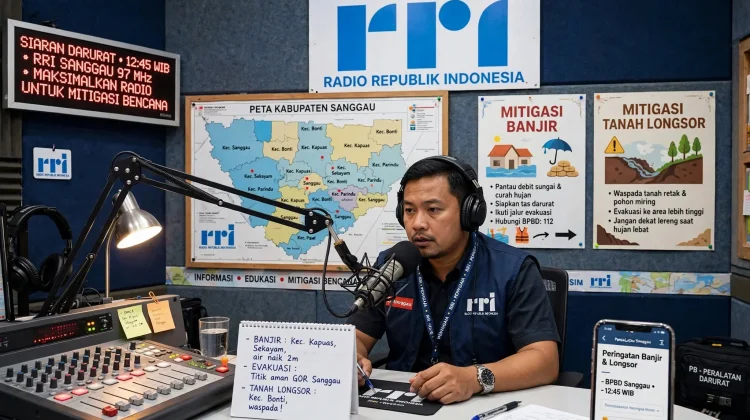 RRI Sanggau Maksimalkan Radio untuk Mitigasi Bencana