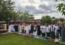 Salat Ied di Sanggau, Khatib Tekankan Bakti Orangtua