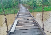 Jembatan Gantung di Semeng Rusak, Pemdes Minta Pemda Perbaiki