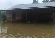 Banjir Rendam Permukiman dan Jalan Nasional di Melengang