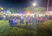 Nobar di Halaman Kantor Bupati Sanggau Perkuat Persatuan