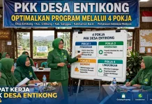 PKK Entikong Optimalkan Program Melalui Empat Pokja