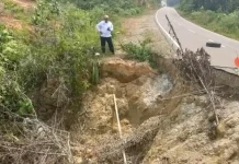 Jalan Provinsi di Desa Bantai Ambles, Pemkab Sanggau Harap Penanganan Segera
