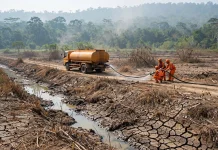 Sulit Sumber Air Hambat Pemadaman Karhutla Sanggau