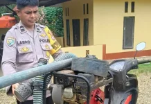 Kurangi Karhutla, Polsek Beduai Modifikasi Motor Pemadam Api