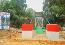 Jembatan Perintis Garuda Rampung di Desa Gunam