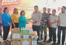 TP PKK Sanggau Beri Bantuan untuk Satgas Penanggulangan Bencana Karhula