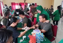 Sambut HUT TNI, Kodim Sanggau Gelar Donor Darah