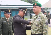 Puluhan Prajurit Kodim Sanggau Naik Pangkat