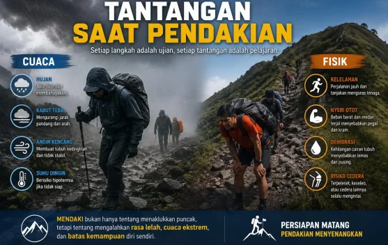 Cuaca dan Fisik Dominasi Tantangan saat Pendakian