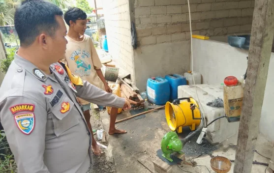 Petani Binaan Polsek Noyan Kembangkan Mesin Pengering Jagung