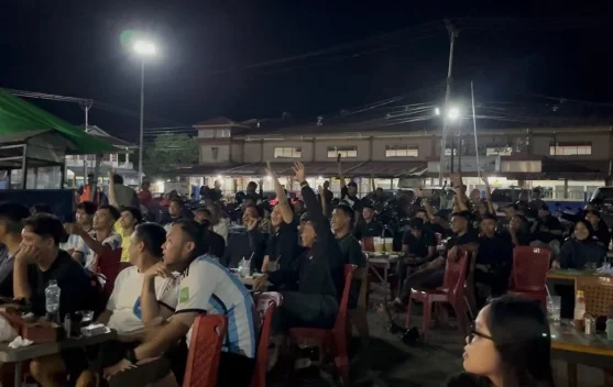 Ratusan Warga Sanggau Antusias Nobar Piala Dunia RRI