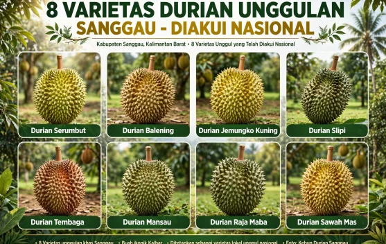 Sanggau Miliki 9 Varietas Durian Lokal yang Diakui Nasional