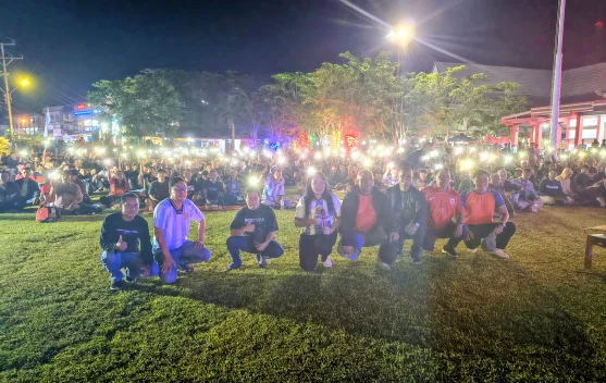 Nobar di Halaman Kantor Bupati Sanggau Perkuat Persatuan
