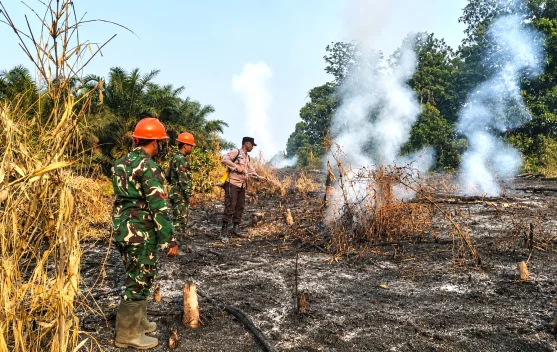 Dua Titik Panas Kembayan Padam, Polisi Cegah Api Meluas