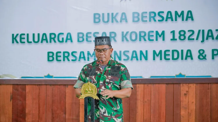 Buka Puasa Bersama, Danrem 182/JO Ajak Media Jaga Persatuan