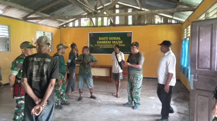 Babinsa Dukung Persiapan Peringatan 132 Misi Katolik