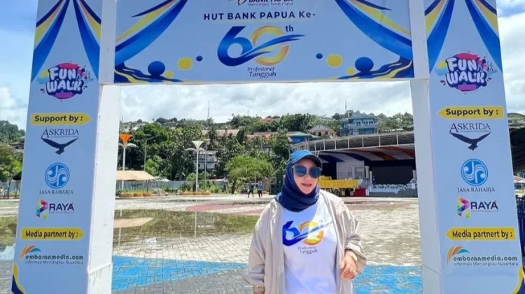 Perisba Fakfak Ikut Meriahkan Fun Walk HUT ke-60 Bank Papua