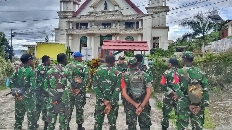 Kodim Fakfak Amankan Perayaan Misi Katolik Tanah Papua