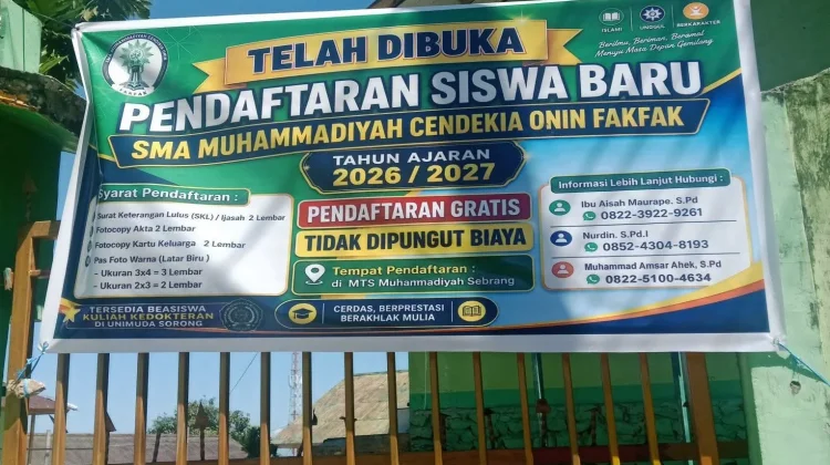 Pendirian SMA Muhammadiyah Fakfak Dukung Program Pemerintah Bidang Pendidikan