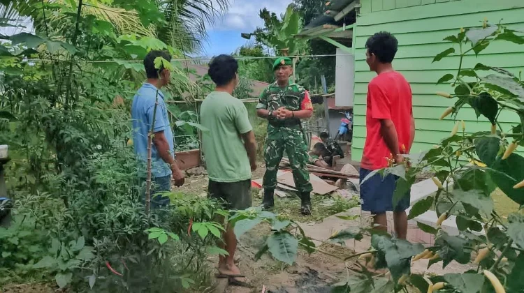 Babinsa Sekban Ajak Warga Manfaatkan Lahan Kosong Demi Ketahanan Pangan Keluarga
