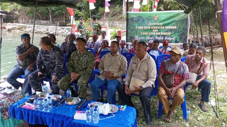 Dandim Fakfak Ikuti Launching Jembatan Garuda dan Air Bersih