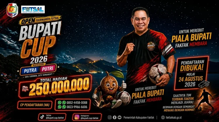 Turnamen Futsal Bupati Cup-2026 Hadirkan Hadiah Ratusan Juta Rupiah