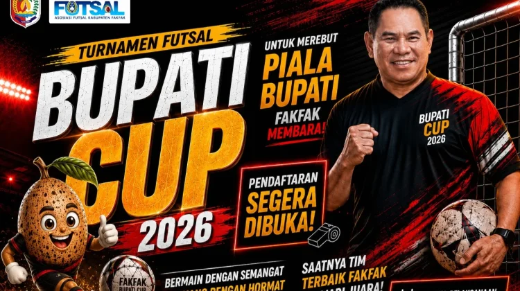 Ratusan Juta Rupiah Diperebutkan di Open Tournament Futsal Bupati Cup 2026