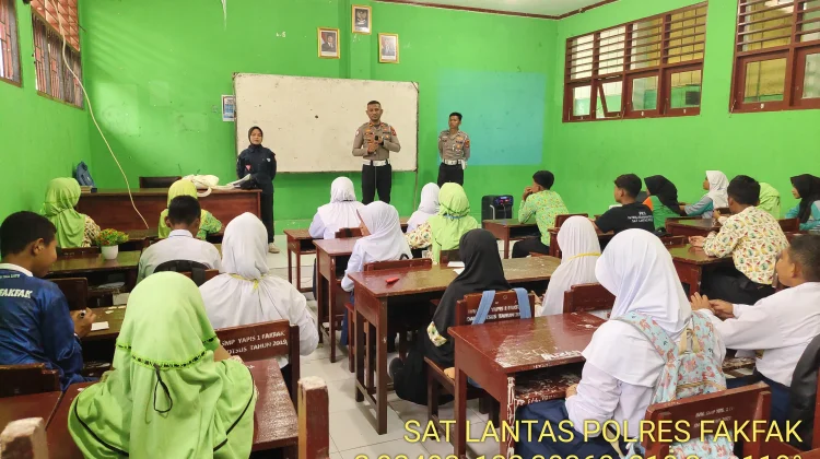 Polres Fakfak Dorong Pelajar SMP Yapis Jadi Pelopor Keselamatan