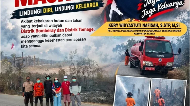 BPBD Fakfak Imbau Warga Gunakan Masker Hadapi Asap Karhutla