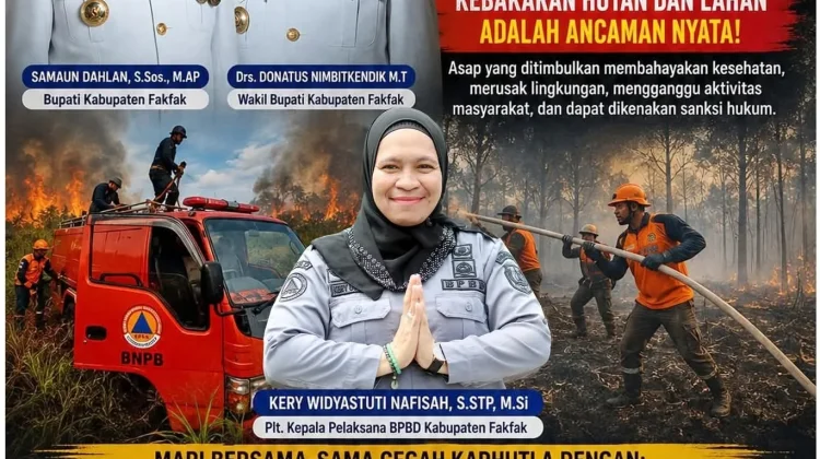 BPBD Fakfak Imbau Masyarakat Bersama Cegah Karhutla