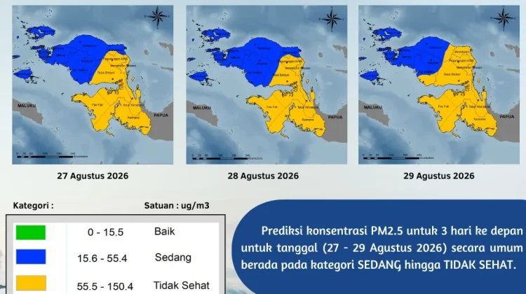 Kualitas Udara di Fakfak Diprediksi Tidak Sehat Tiga Hari ke Depan