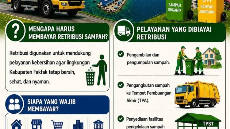Retribusi Kebersihan Fakfak Disesuaikan Berdasarkan Jenis Pelayanan