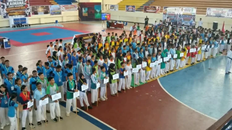 Taekwondo Binaan Kodim 1803/Fakfak Tampil di Kejuaraan Pelajar se Papua Barat