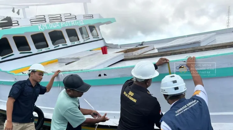 KSOP Fakfak Ukur Dua Kapal Nelayan di Kaimana