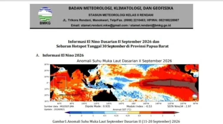 Kabupaten Fakfak Jadi Wilayah dengan Hotspot Tertinggi di Papua Barat