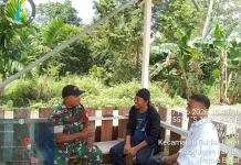 Koramil Fakfak Perkuat Komsos Bersama Polsek
