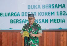 Buka Puasa Bersama, Danrem 182/JO Ajak Media Jaga Persatuan