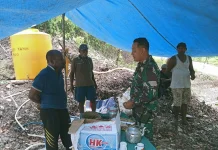 Koramil Fakfak Laksanakan Komsos Bahas Lahan KDKMP