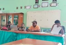 Babinsa Karas Hadiri Penetapan Penerima BLT Kampung Mas