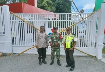Babinsa Fakfak Amankan Pembukaan Pemalangan Area Pertamina