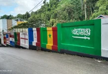 Tembok Terminal Thumburuni Disulap Jadi Spot Bertema Piala Dunia