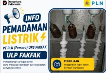 PLN UP3 Fakfak Lakukan Penggantian Kabel Tanah, Sejumlah Wilayah Alami Pemadaman