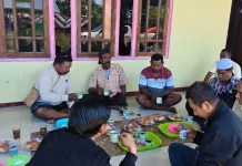 Prosesi Adat Minum Kopi Awali Pembangunan Jaringan Listrik di Porum