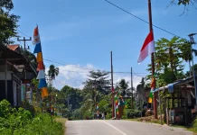 Kampung Sekru Semarakkan Kemerdekaan Dengan Bendera dan Umbul-Umbul