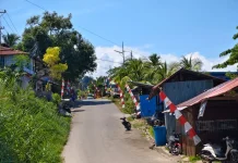 Kampung Sekban Hiasi Kampung Dengan Umbul-Umbul Sambut HUT Kemerdekaan